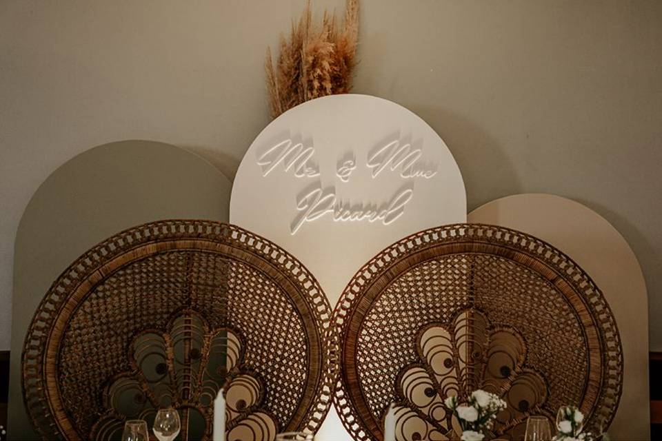 Fond table d'honneur