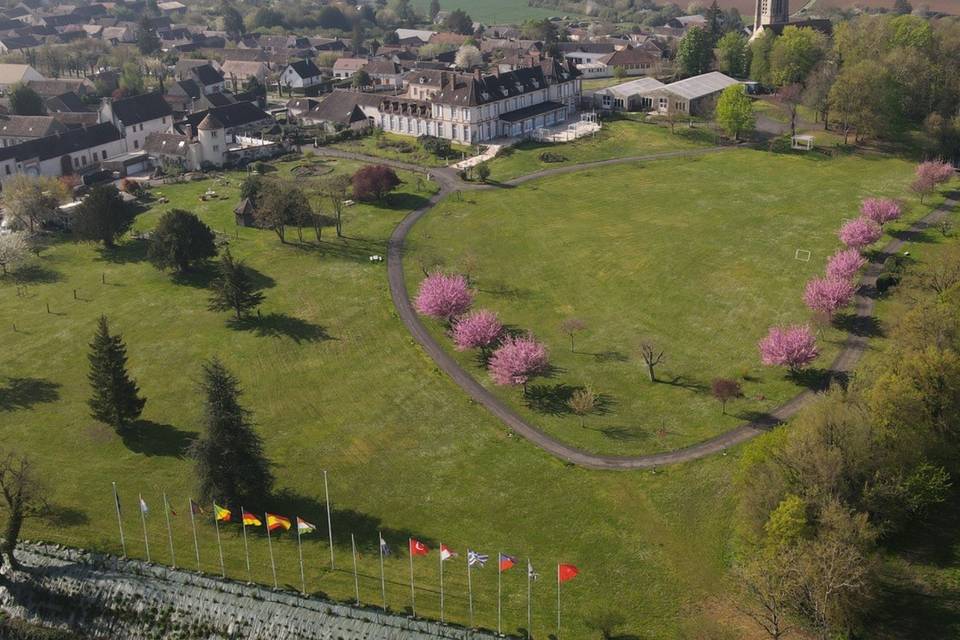 Le parc verdoyant