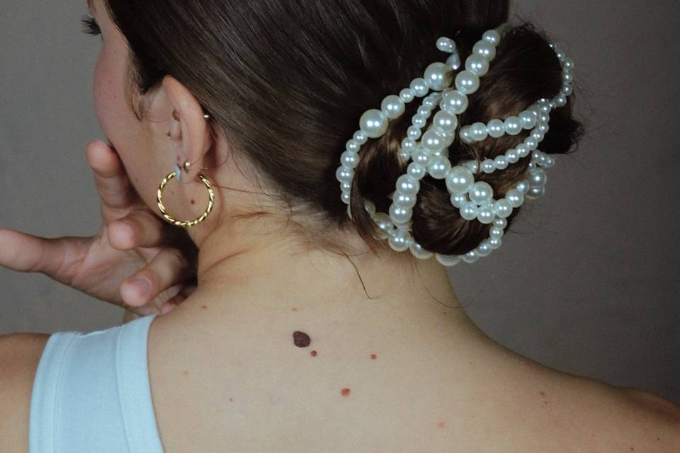 Chignon perle