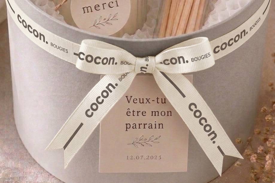 Bougie parrain personnalisée