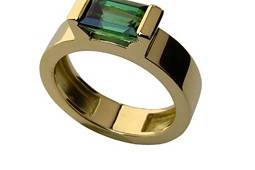 Bague or jaune   tourmaline