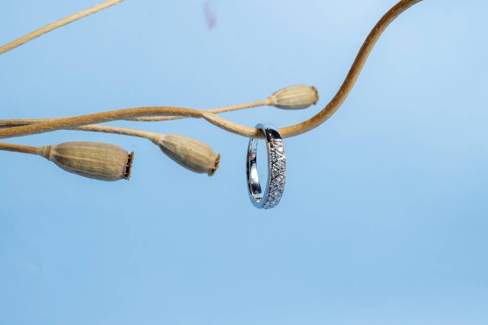 bague suspendue sur tige pavot