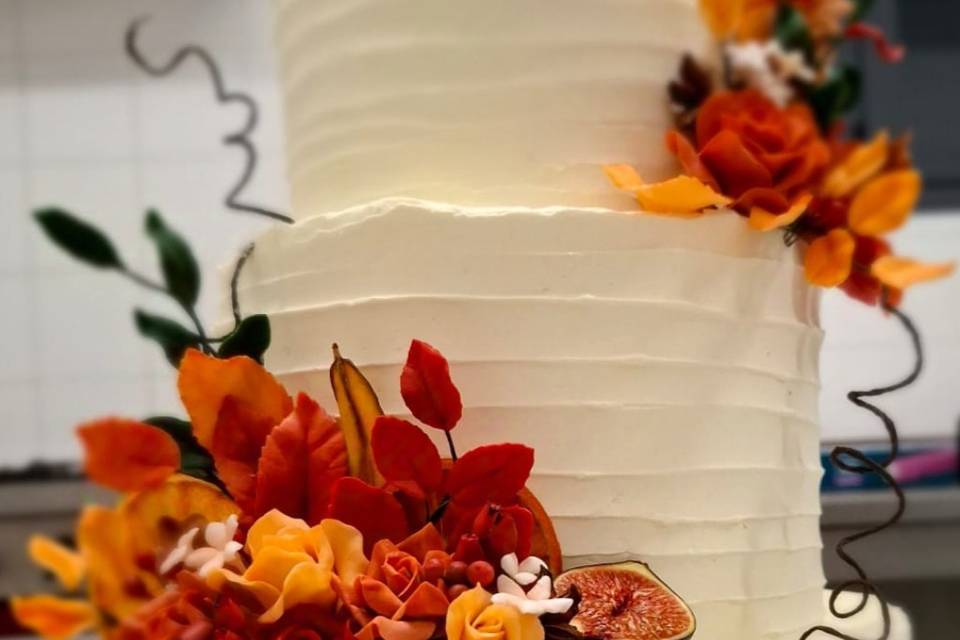 Wedding cake automnal