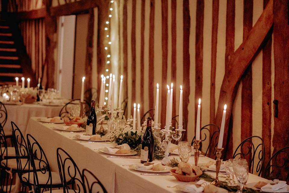 Table d'honneur dans la Grange
