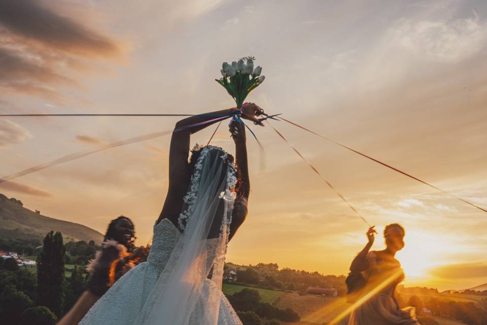 Bouquet au coucher de soleil