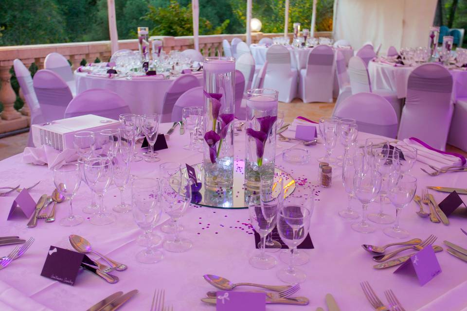 Déco table purple