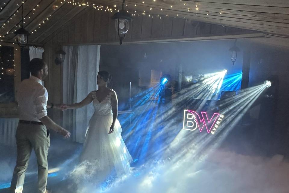 Bal avec fumée lourde