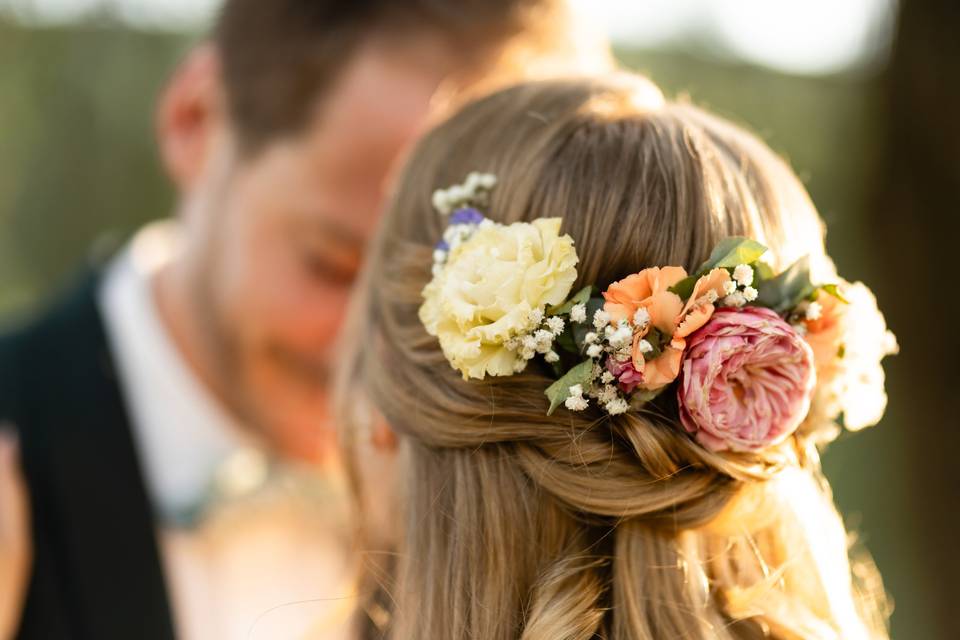 Fleurs pour la coiffure