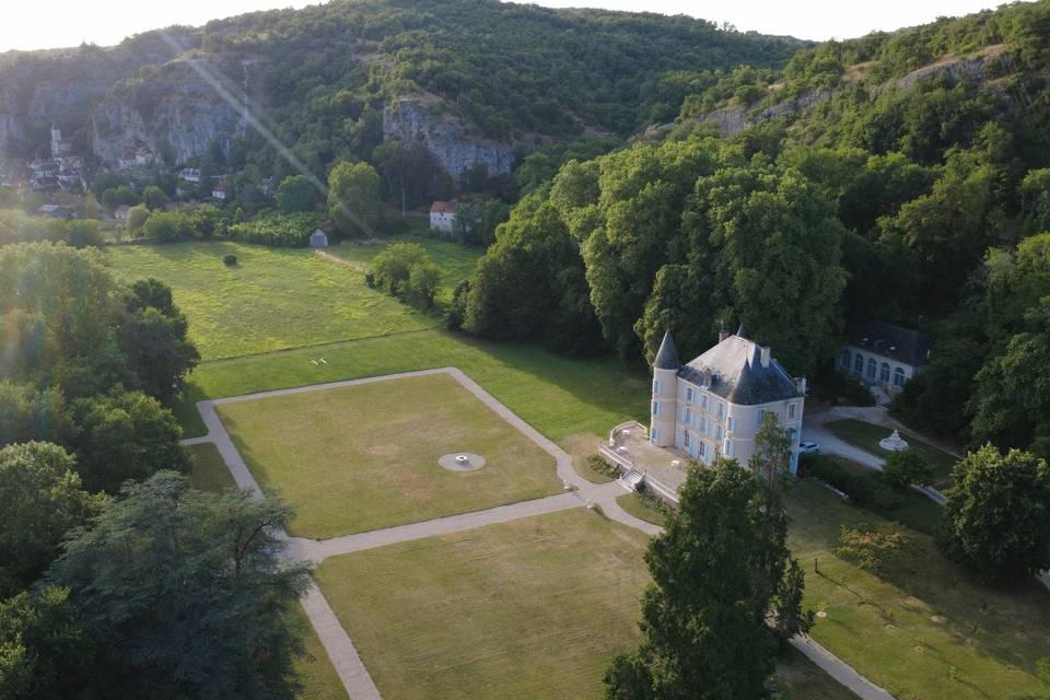 Vue aérienne du domaine