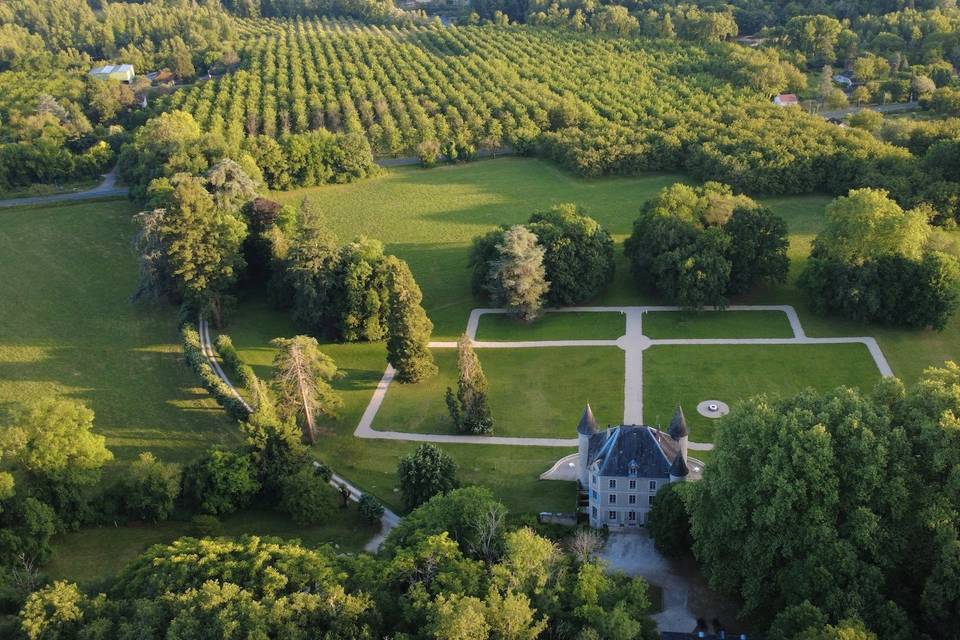 Vue aérienne du domaine