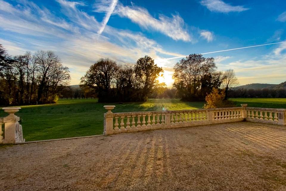 Coucher de soleil sur la terra
