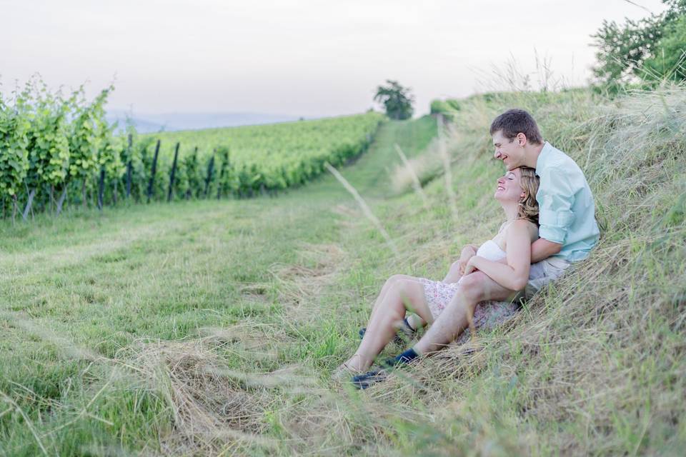 Séance engagement romantique