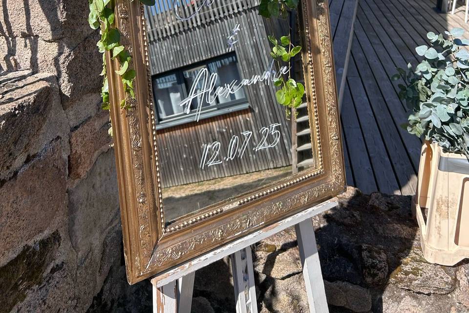 Miroir fleuri