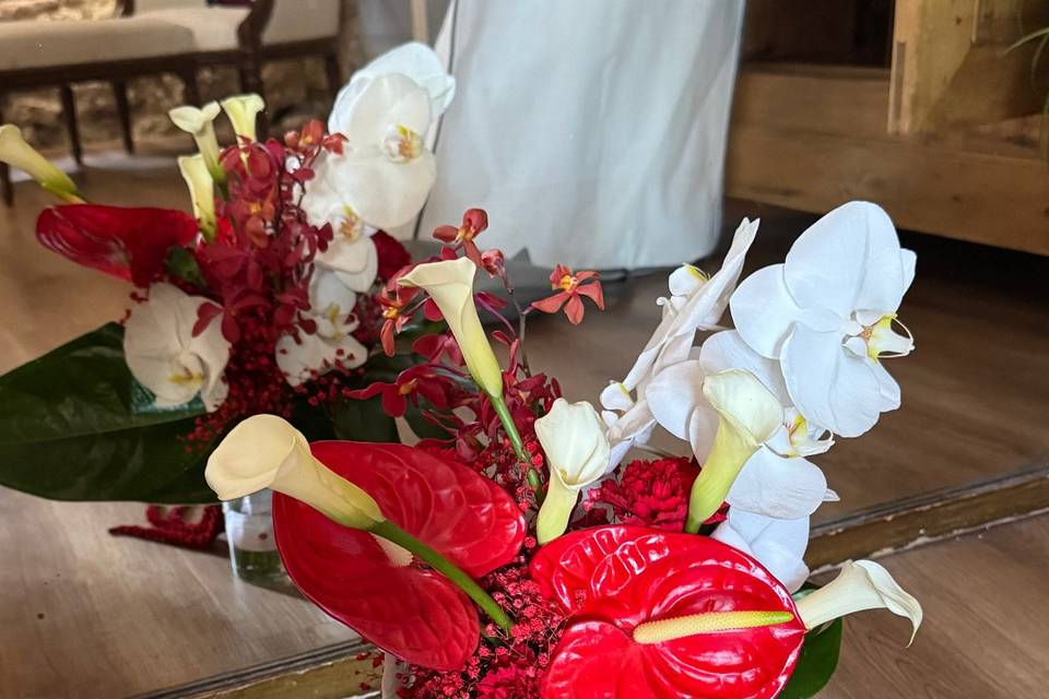 Bouquet de mariée exotique
