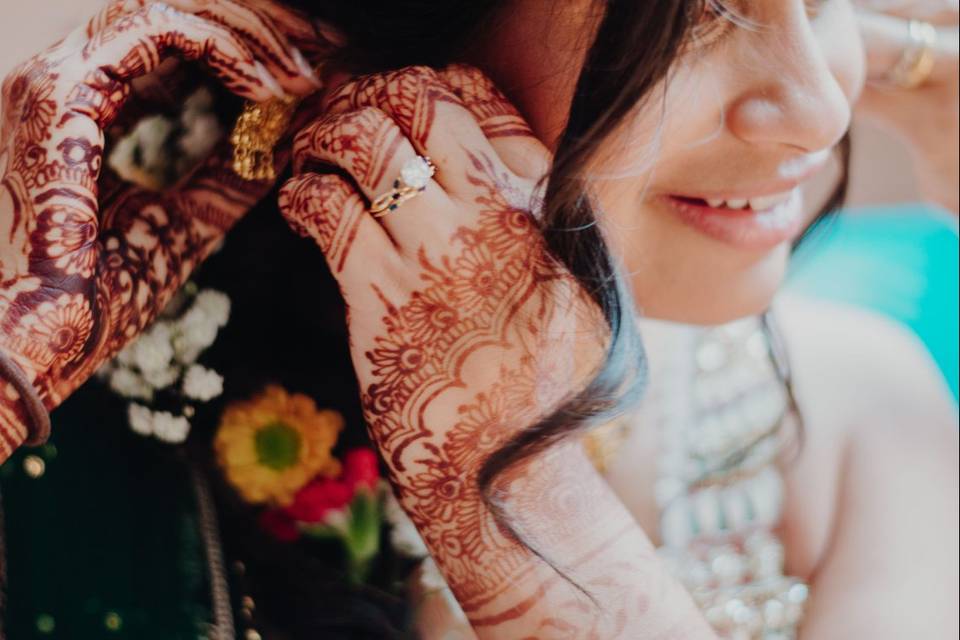 Fleur cheveux mariée