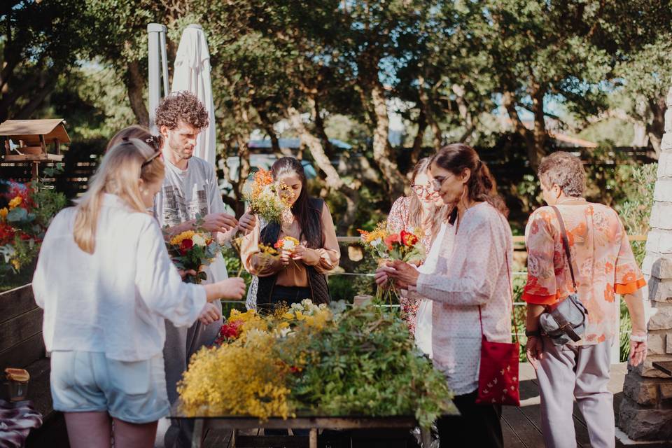 Atelier floral après mariage