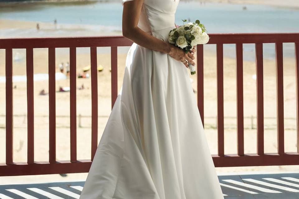 Bouquet de mariée rose blanche