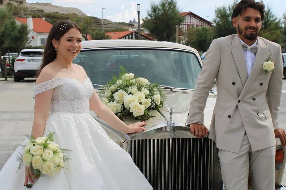 Couple de Mariés Blanc et vert