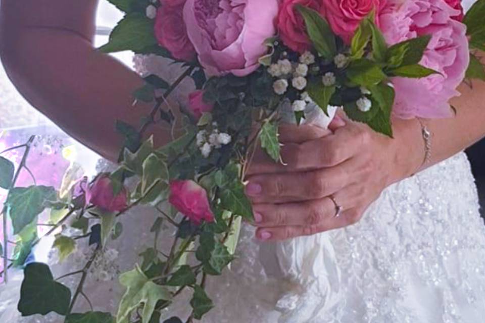 Bouquet de mariée cascade