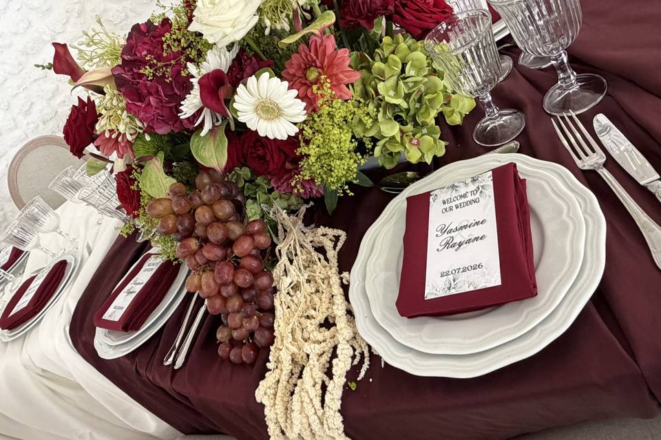 Green & Burgundy