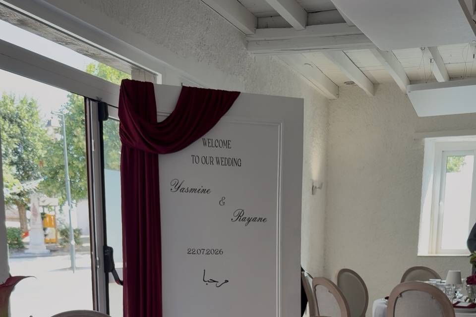 Burgundy entrance