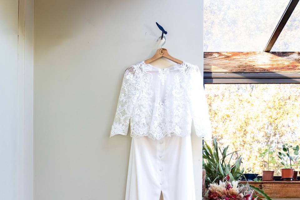 The wedding dress