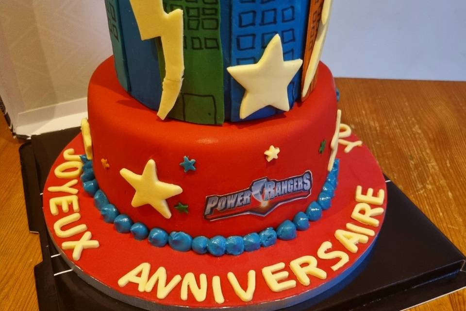 Gâteau anniversaire Power rang