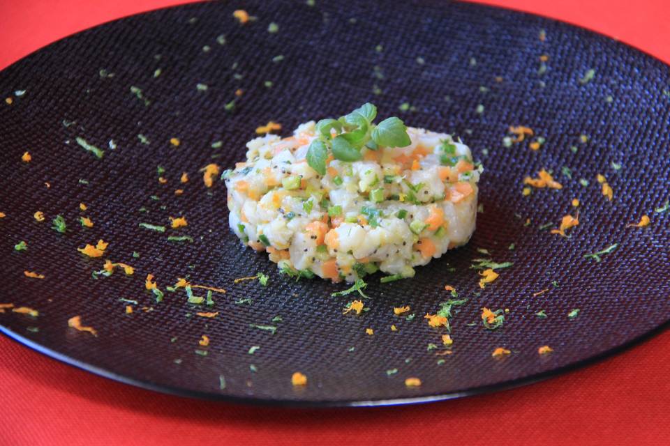 Tartare de mulet aux agrumes