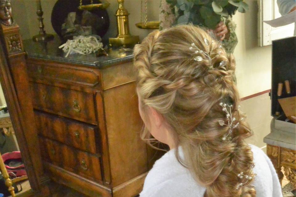 Coiffure mariée au chateau
