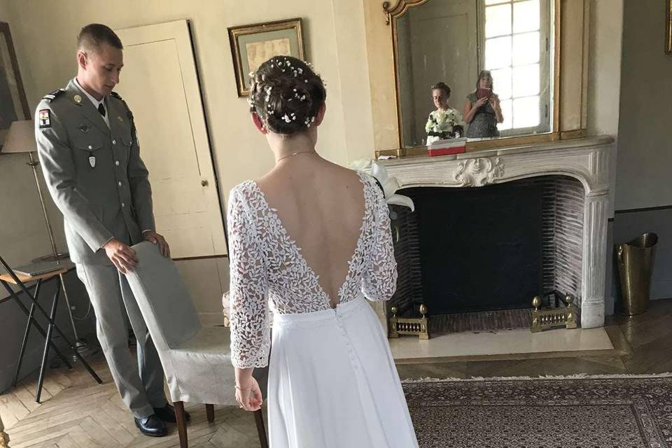 Beau décolleté de dos