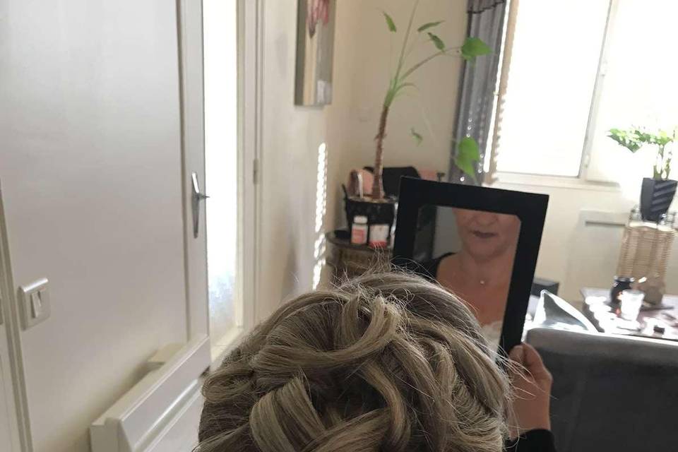 Chignon vue de haut arrière
