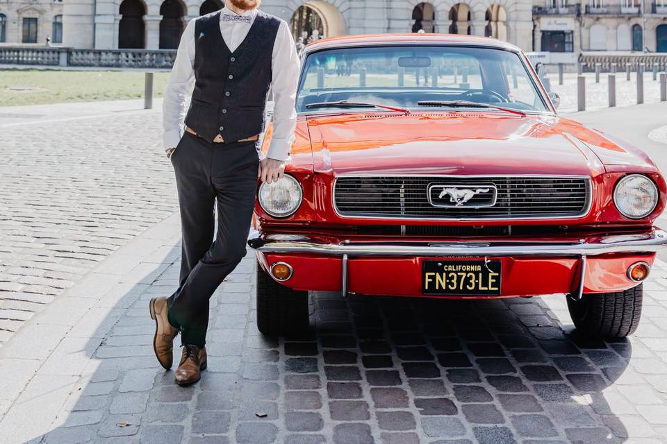 Mustang 1966 et son chauffeur