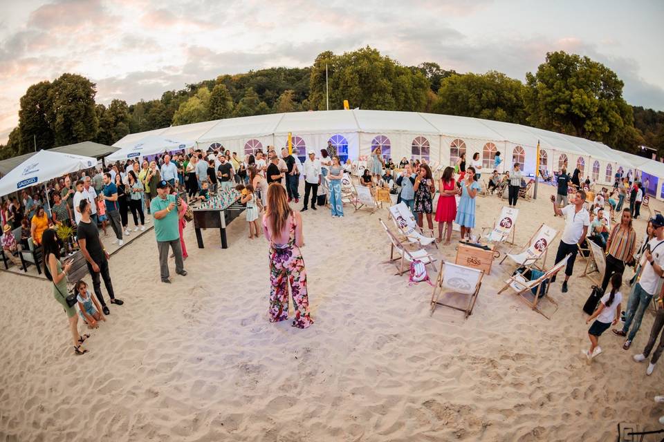 Fête sur la plage