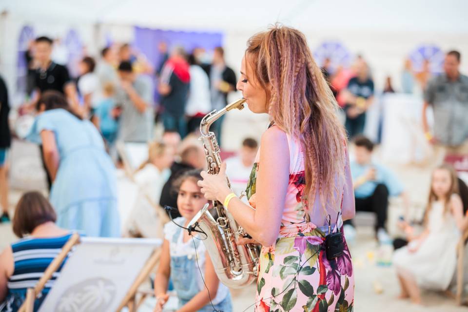 Fête sur la plage