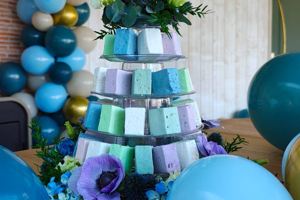 Dessert anniversaire fleuri