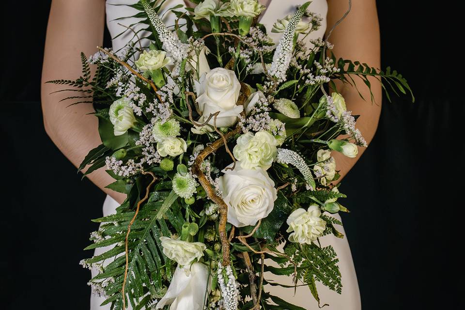 Bouquet de mariée cascade