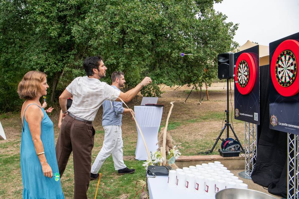 Zone de jeu fléchettes extérieur