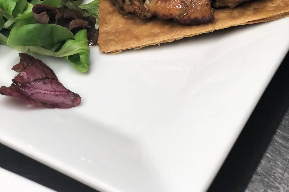 Tatin de foie-gras et cèpes
