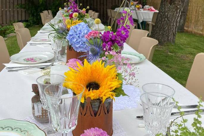 Table Champêtre Colorée