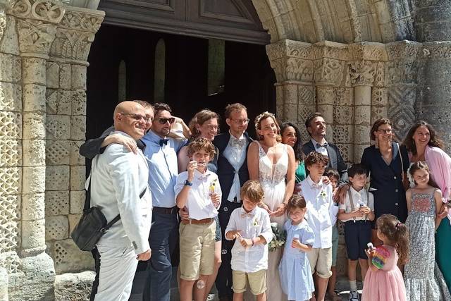 Sortie d église avec  témoins