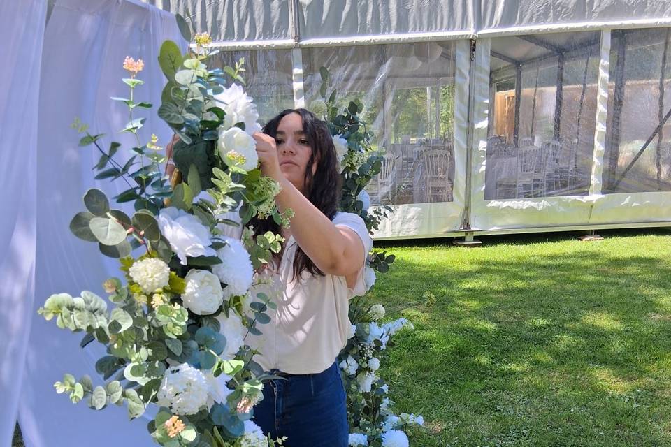 Blanc touche de Bleu