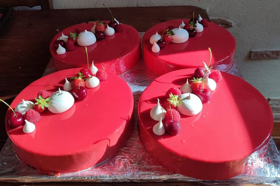 Entremets fruits rouges