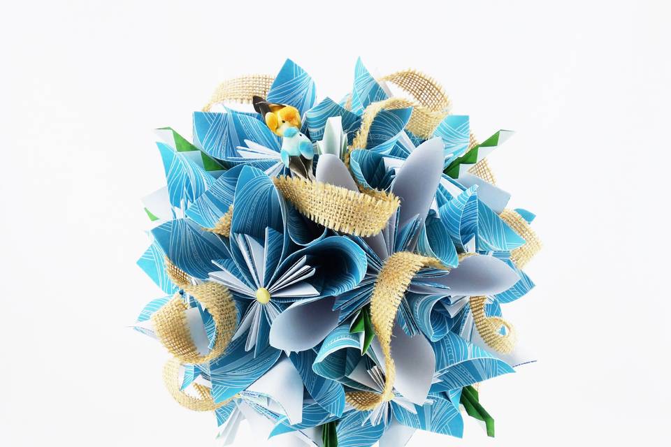 Bouquet mariage bleu