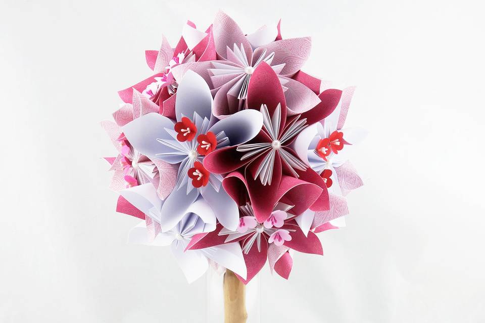 Bouquet mariée japon origami