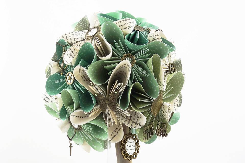 Bouquet de mariée origami