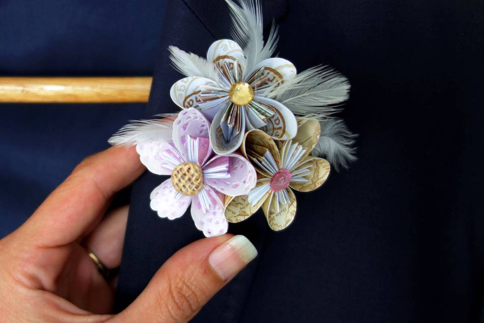 Boutonnière mariage témoin