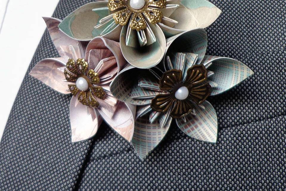 Boutonnière mariage médiéval