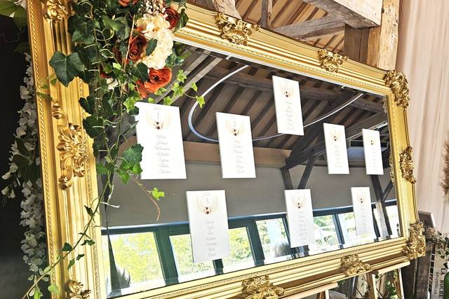 Miroir plan de table