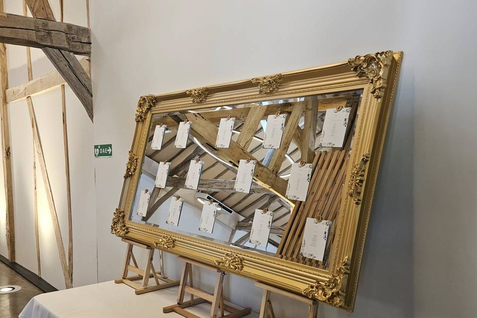 Plan de table miroir