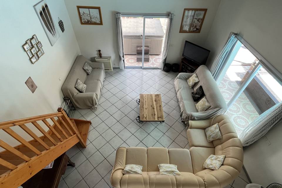 Salon gîte Le Clos 12 pers